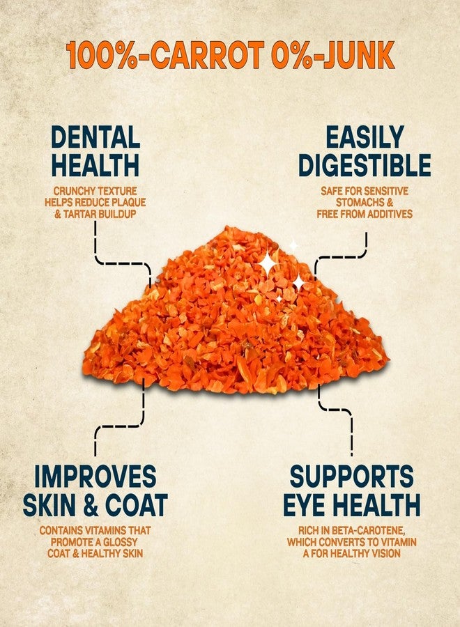 سايج سكوير رقائق الجزر المجففة من سيج سكوير للكلاب - وجبات خفيفة طبيعية وصحية ولذيذة | غنية بالألياف والفيتامينات | خالية من المواد الحافظة الاصطناعية | قليلة الدسم وسهلة الهضم | مثالية للتدريب والمضغ | 120 غرام - Image 3